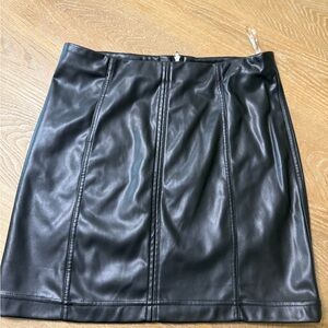 Black leather like skirt
